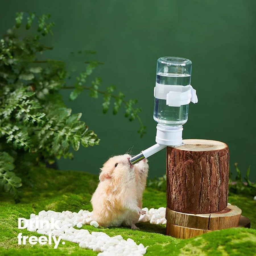 Pet Water Bottle for Hamster Guinea Pig Rabbit Vacuum Drinking Feeder Kettle - 120ml-Green