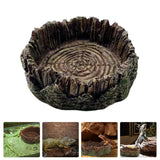 Reptile Drinking Basin Resin Turtle Snake Lizard Feeding Dish Bowl Water Feeder - Extra Image