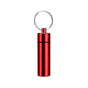 Aluminum Pill Box Case Bottle Cache Drug Holder Keychain Container Waterproof - Red