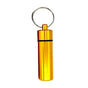 Aluminum Pill Box Case Bottle Cache Drug Holder Keychain Container Waterproof - Yellow