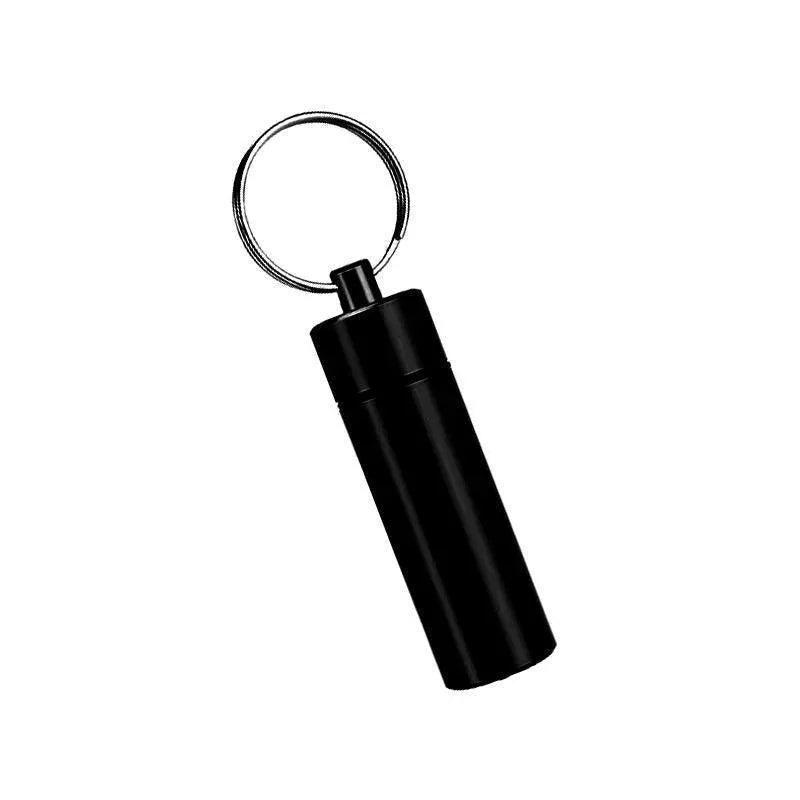 Aluminum Pill Box Case Bottle Cache Drug Holder Keychain Container Waterproof - Yellow