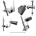 Drum Set Tom Clamp Extension Clip Adjustable Anti-Slip For Drum Kit Expansion