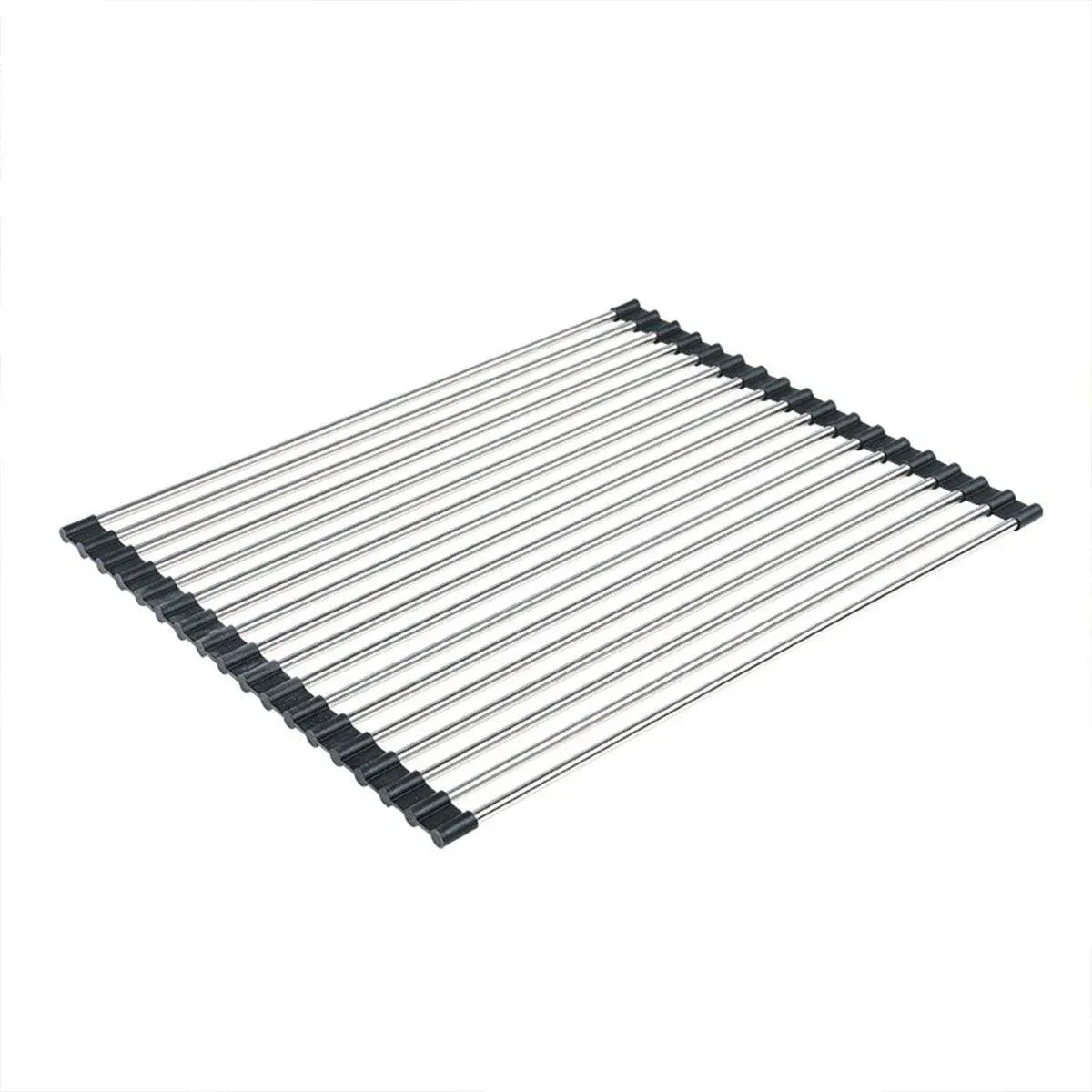Multifunctional Stainless Steel Draining Rack Folding Sink Organizer for Kitchen - 580 x 400mm