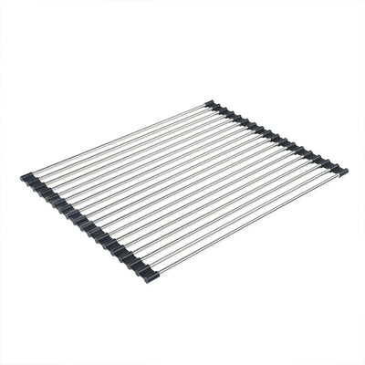Multifunctional Stainless Steel Draining Rack Folding Sink Organizer for Kitchen - 580 x 400mm