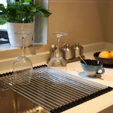 Multifunctional Stainless Steel Draining Rack Folding Sink Organizer for Kitchen - 580 x 400mm - Extra Image