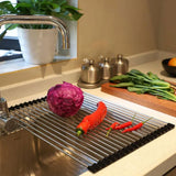 Multifunctional Stainless Steel Draining Rack Folding Sink Organizer for Kitchen - 580 x 400mm - Extra Image
