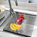Multifunctional Stainless Steel Draining Rack Folding Sink Organizer for Kitchen - 580 x 400mm - Extra Image