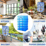 Air Dry Drying Net Vegetable Dehydrator Fruit Meat Fishing Jerky Food Beef Fish - 5Tiers - 45-Degree Angle