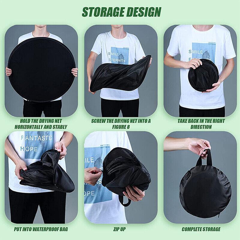 2-8 Tier Drying Net Large Shelf Hydroponic Hanging Grow Herb Plant Dry - 6 Layers