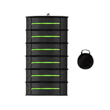 2-8 Tier Drying Net Large Shelf Hydroponic Hanging Grow Herb Plant Dry - 6 Layers - Low Angle