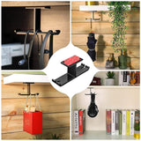 Universal Dj Headphone Pc Hanger Hook Tape Under Desk Dual Headset Mount Holder - Silver