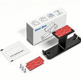 Universal Dj Headphone Pc Hanger Hook Tape Under Desk Dual Headset Mount Holder - Silver - Rear View