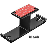 Universal Dj Headphone Pc Hanger Hook Tape Under Desk Dual Headset Mount Holder - Silver - Extra Image