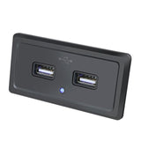 Dual USB Car Charger Socket Panel 5V 3.1A 12V 24V for Car RV Motorcycle