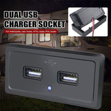 Dual USB Car Charger Socket Panel 5V 3.1A 12V 24V for Car RV Motorcycle - Extra Image