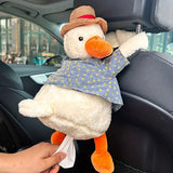 Cute Cartoon Tissue Box Holder for Car Home Female Auto Accessories Paper Case - Low Angle
