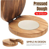 Wooden Dumpling Wrapper Maker Hand Press Dough Roller for Kitchen Cooking - 16.5CM