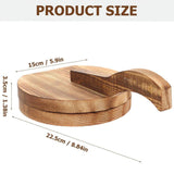 Wooden Dumpling Wrapper Maker Hand Press Dough Roller for Kitchen Cooking - 16.5CM - Side View