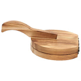 Wooden Dumpling Wrapper Maker Hand Press Dough Roller for Kitchen Cooking - 16.5CM - Close-Up Angle