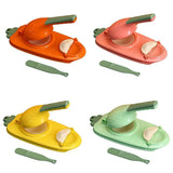 2in1 Dumpling Skin Chapati Maker Press Machine Wrapper Mould Handle Tools Pastry - Orange Red - Front View