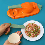 2in1 Dumpling Skin Chapati Maker Press Machine Wrapper Mould Handle Tools Pastry - Orange Red