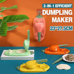2in1 Dumpling Skin Chapati Maker Press Machine Wrapper Mould Handle Tools Pastry - Leather Pink