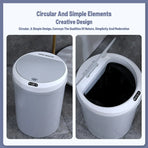 1-Piece 12L Automatic Sensor Bin, Grey