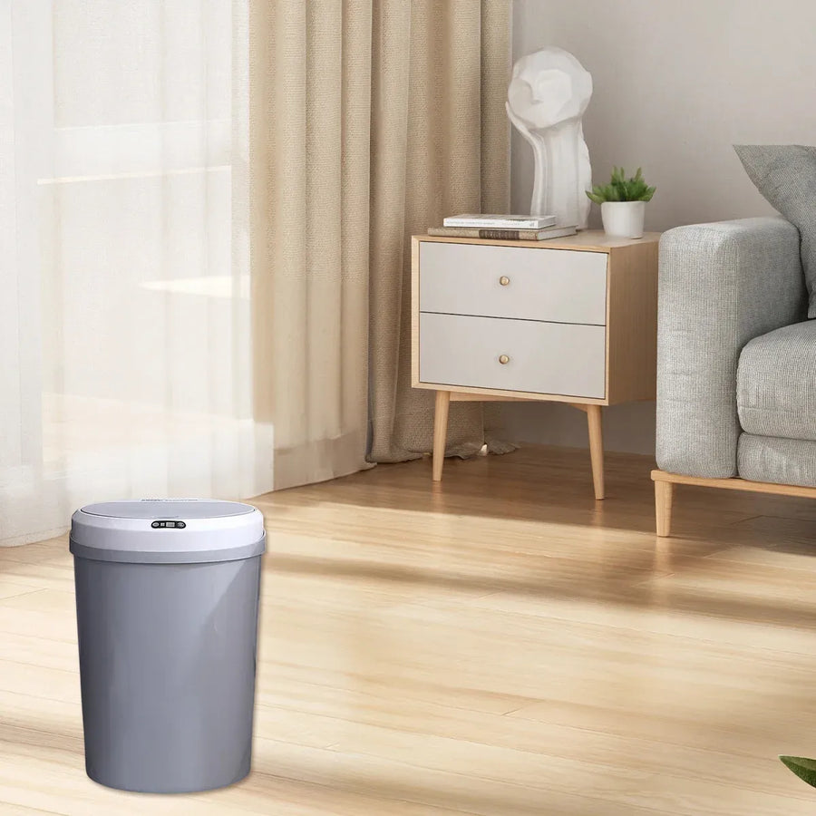 1-Piece 12L Automatic Sensor Bin, Grey