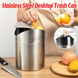 Stainless Steel Mini Desktop Wastebasket Organizer Compact Waste Bin for Office - Extra Image
