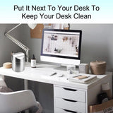 Stainless Steel Mini Desktop Wastebasket Organizer Compact Waste Bin for Office - Top-Down View