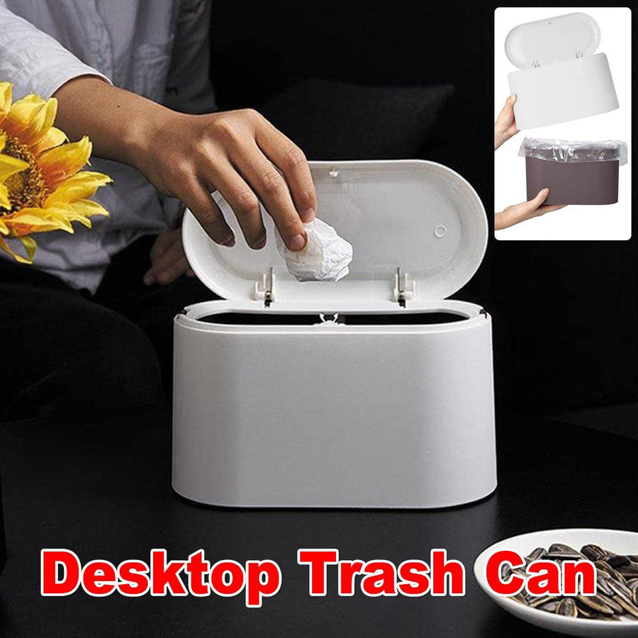 Desktop Wastebasket Organizer Small Trash Bin Compact Wastebasket for Office Use
