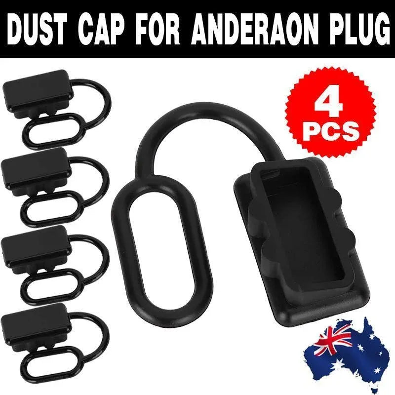 4 x Dust Cap Black Anderson Plug Cover Style Connectors 50AMP Battery Caravan