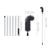 Gutter Cleaning Brush Roofing Tool with Pole 208cm for Long Splicing Gutter - Side View