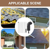Gutter Cleaning Brush Roofing Tool with Pole 208cm for Long Splicing Gutter - Top-Down View