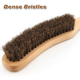 2PCS Wooden Handle Horsehair Clothes Brush Dust Remover Household Cleaning Brush - 45-Degree Angle