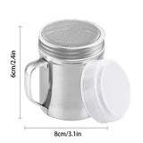 Stainless Steel Powder Shaker Mesh Sugar Flour Dispenser Spice Baking Tool - Side View