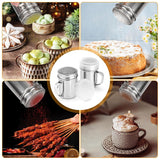 Stainless Steel Powder Shaker Mesh Sugar Flour Dispenser Spice Baking Tool - Top-Down View