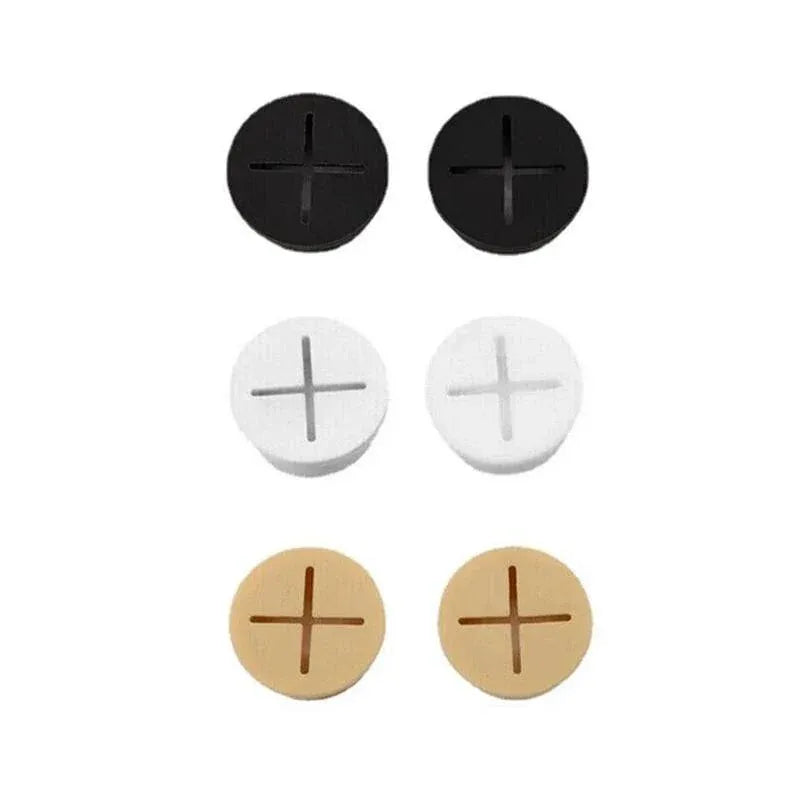 10 PCS 20mm Desk Cord Grommet, Flexible Silicone Cable Hole Cover Round Gasket - White