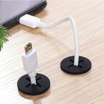 10 PCS 20mm Desk Cord Grommet, Flexible Silicone Cable Hole Cover Round Gasket - White