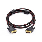 DVI Braided Cable Male DVI-D for LCD Monitor Computer PC Projector DVD Cord Lead - 5M
