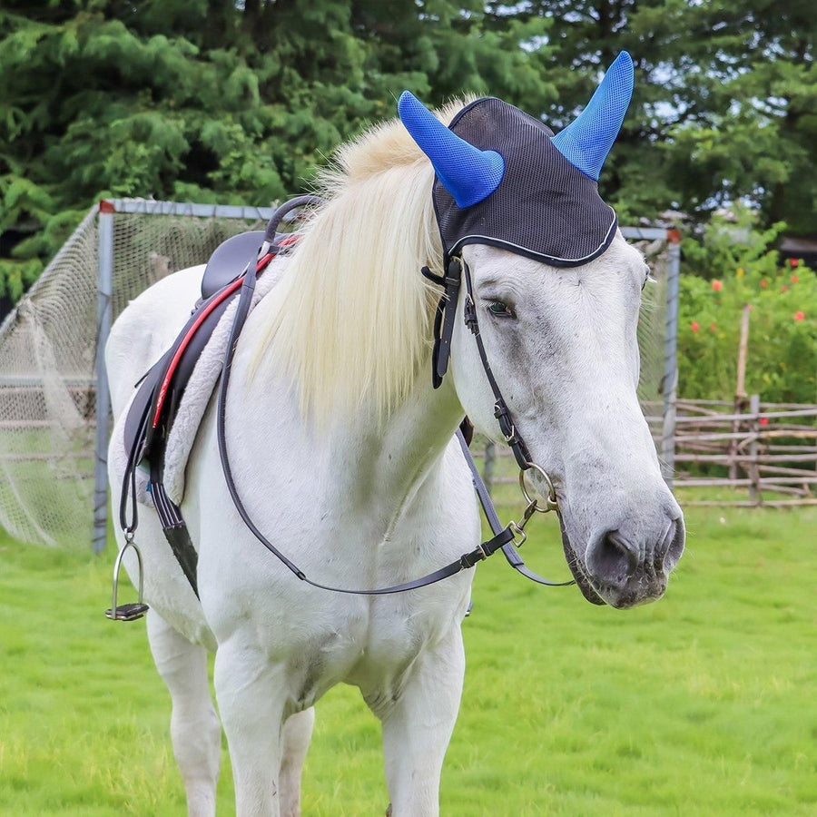 Breathable Mesh Cloth Ear Muffs For Horse Accessories Comfortable Fly Protection - Purple