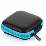 Portable Hard Case Pouch Storage Bag For Earphone Headphone Earbuds Cable - Blue