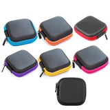 Portable Hard Case Pouch Storage Bag For Earphone Headphone Earbuds Cable - Rose Red