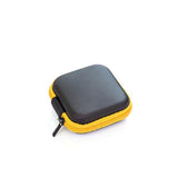 Portable Hard Case Pouch Storage Bag For Earphone Headphone Earbuds Cable - Rose Red - Side View