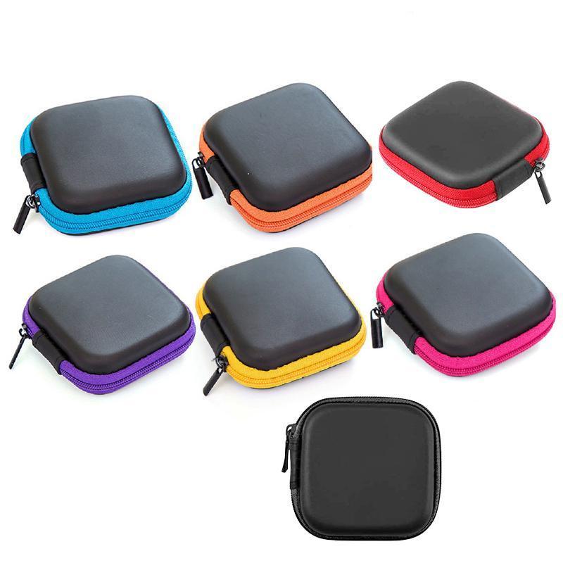 Portable Hard Case Pouch Storage Bag For Earphone Headphone Earbuds Cable - Yellow