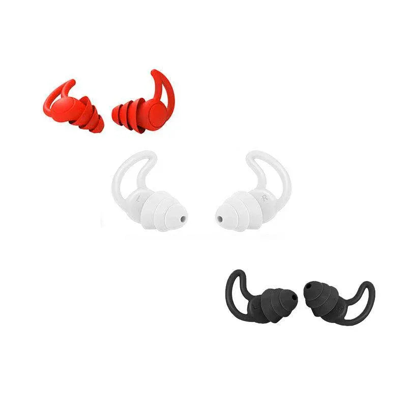 Comfortable Rhino Horn Style Silicone Ear Plugs for Sleeping - Red
