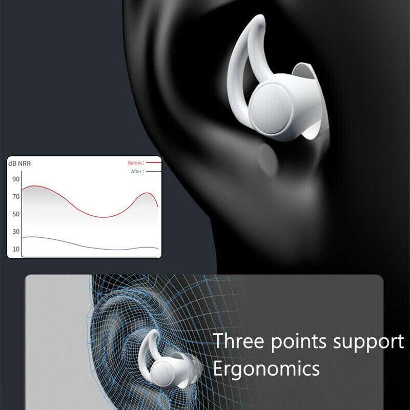 Comfortable Rhino Horn Style Silicone Ear Plugs for Sleeping - Red