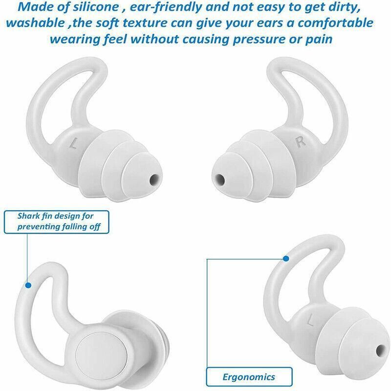 Comfortable Rhino Horn Style Silicone Ear Plugs for Sleeping - Red