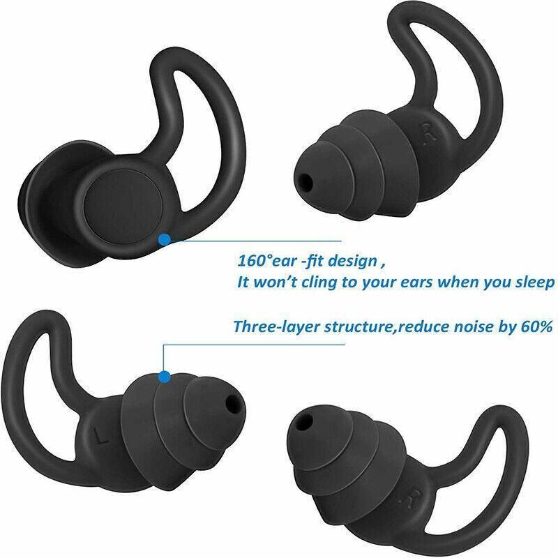 Comfortable Rhino Horn Style Silicone Ear Plugs for Sleeping - Red