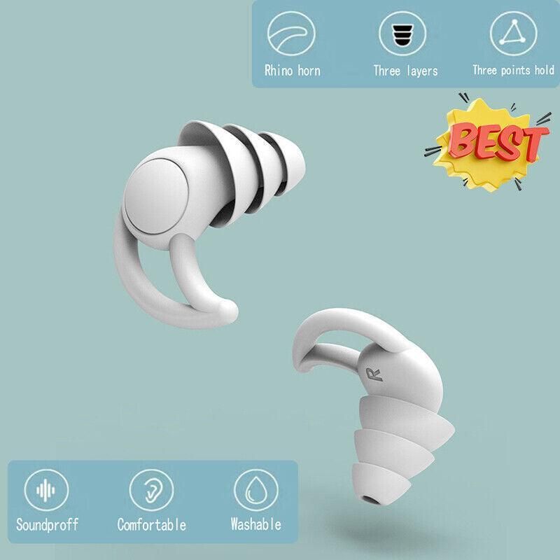 Comfortable Rhino Horn Style Silicone Ear Plugs for Sleeping - Red